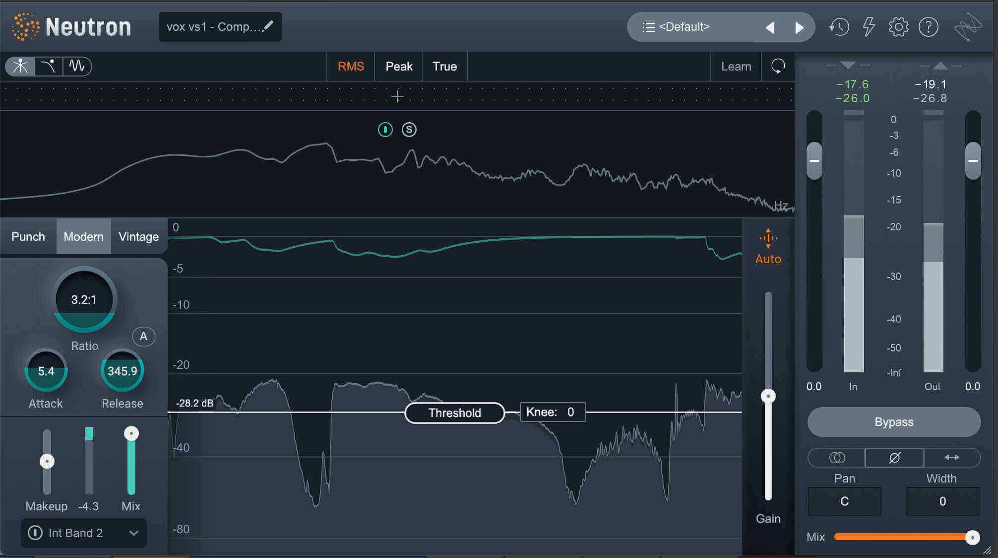 Vocal compressor settings
