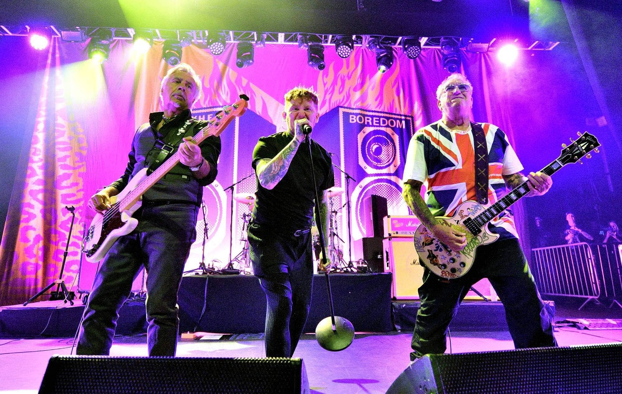 Sex Pistols and Frank Carter on stage