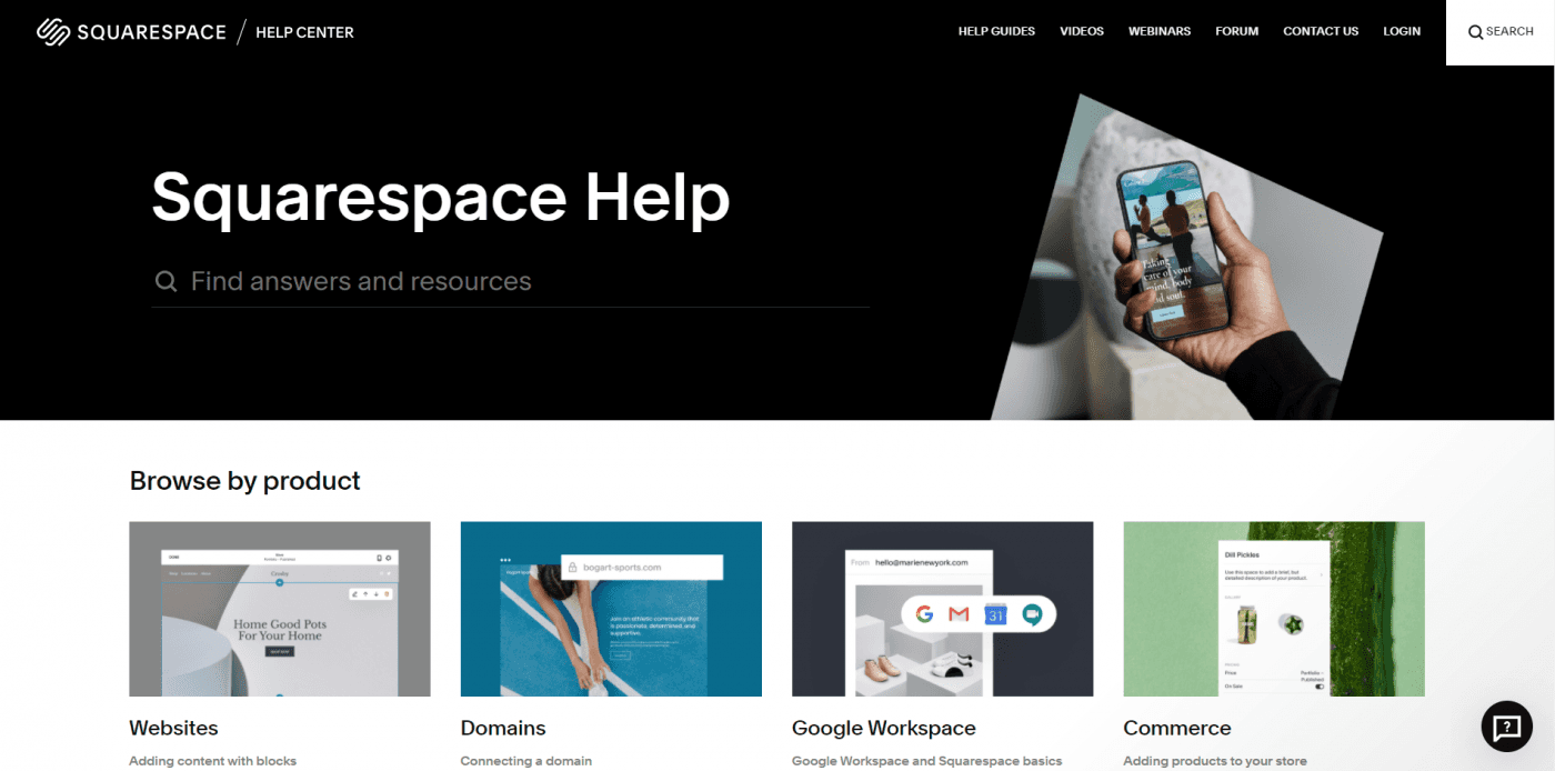 Squarespace help center customer support