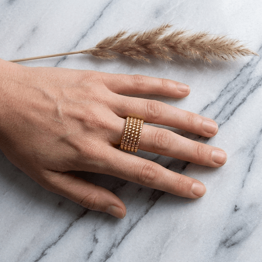 Solid Multi-Row Twisted Eternity Band