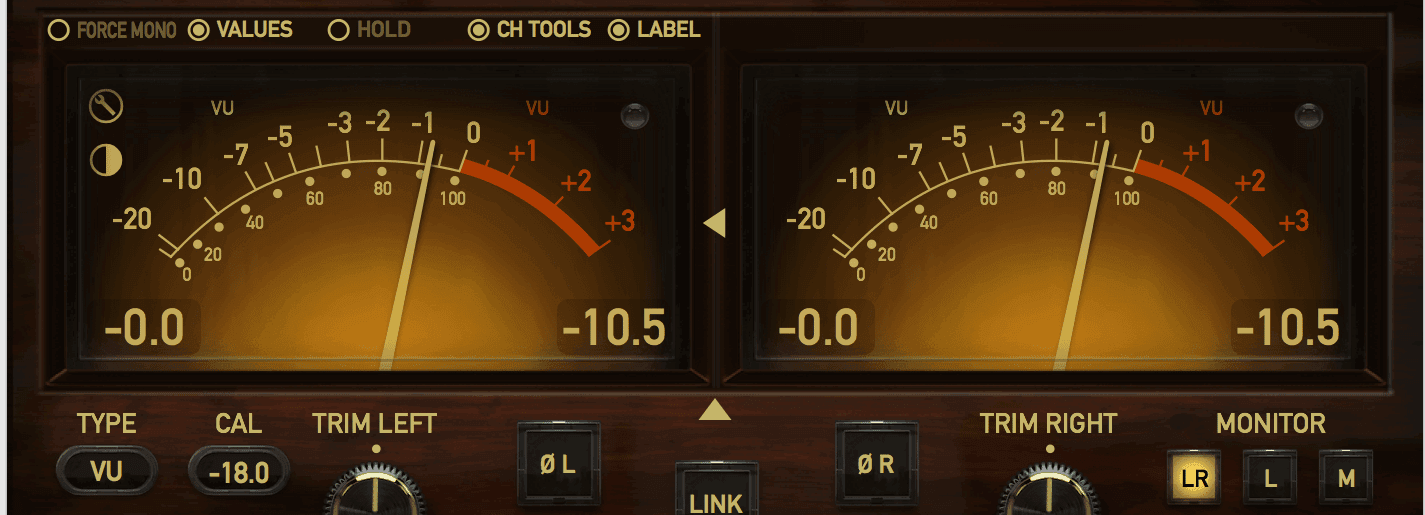 VUMT analog style metering and channel tool from Klanghelm