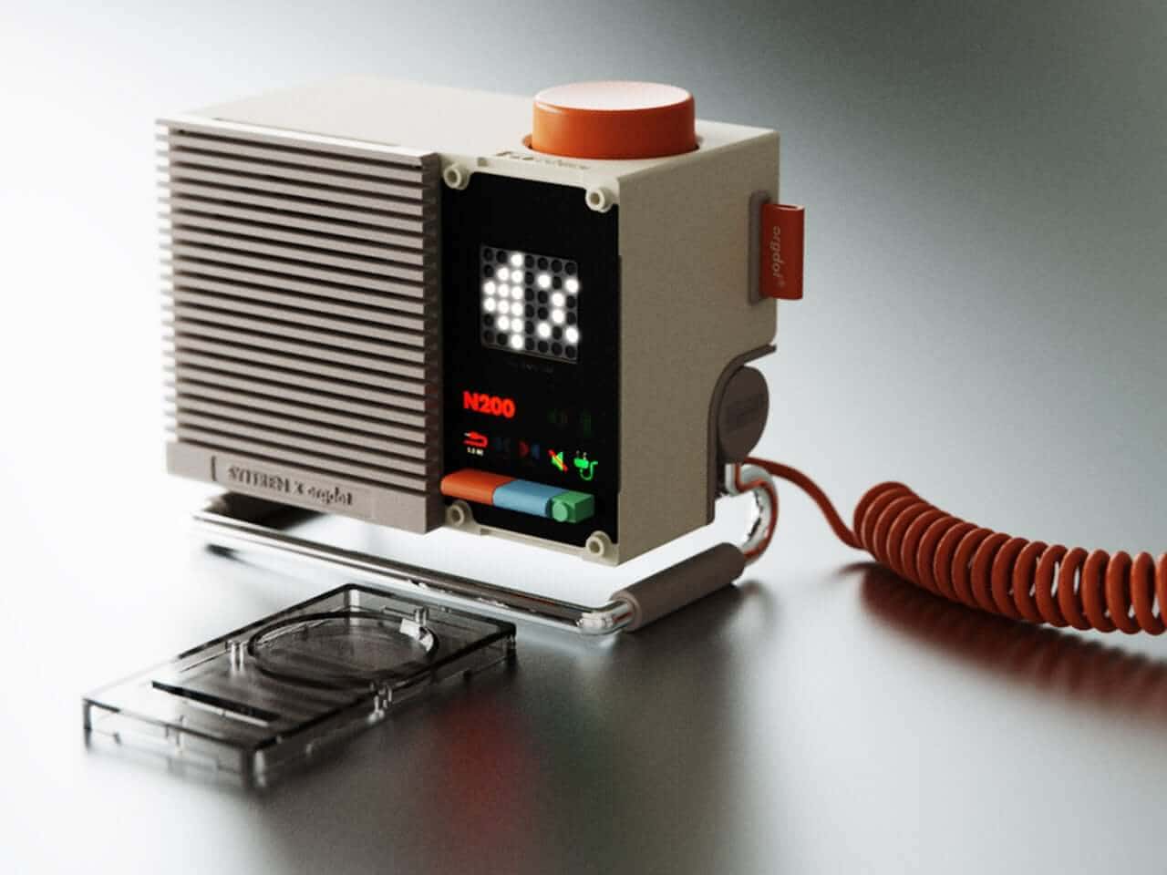 Top-down view of N200 showing buttons and display