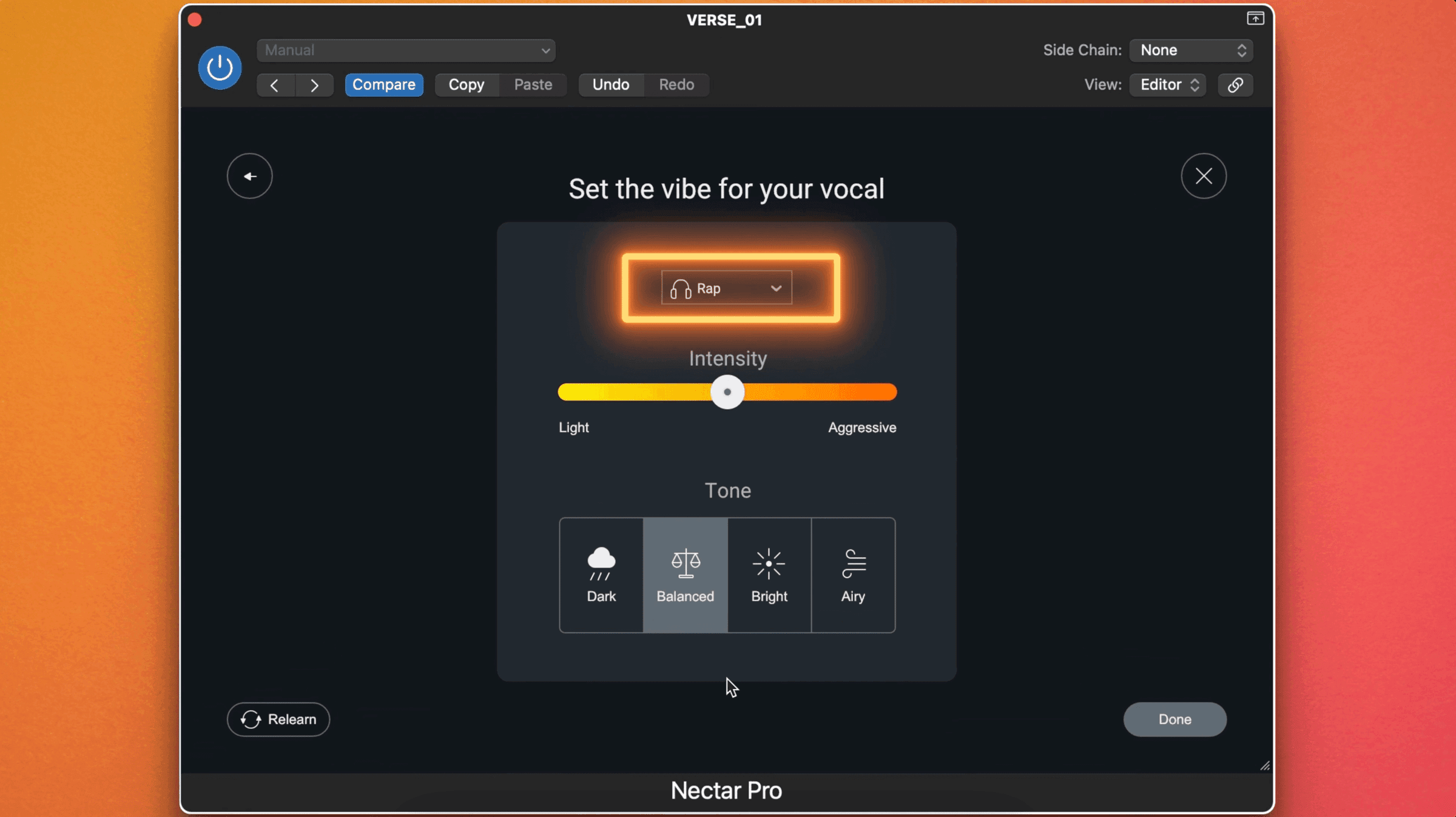 Nectar Pro can detect rapped or sung vocals and can narrow down the best range of options for your performance