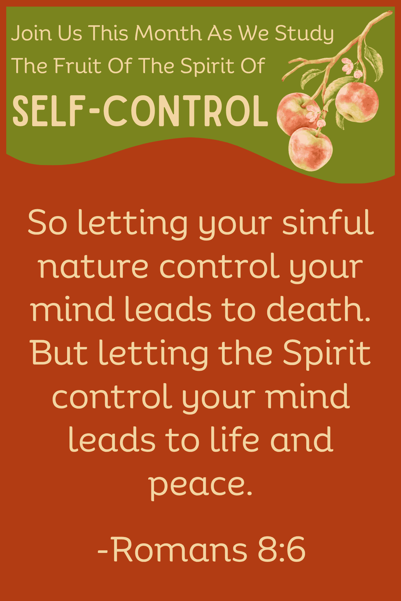 Romans 8:6 |  Let Your Spirit Be My Guide