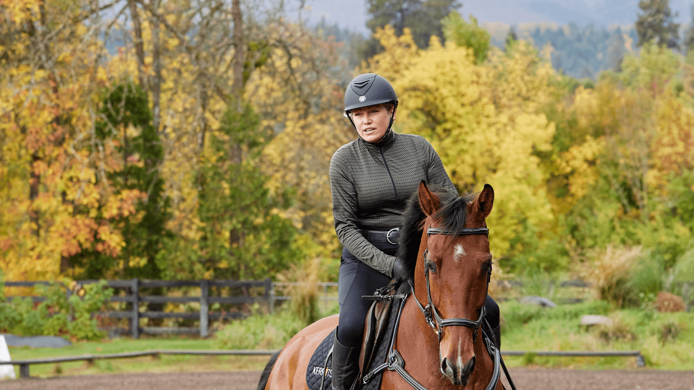 Equestrian safety also means protecting your skin. Many of our Kerrits summer tops are UPF 50+.