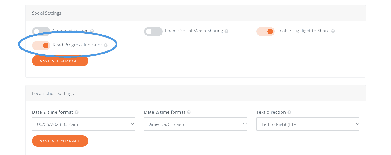 add a reading progress indicator