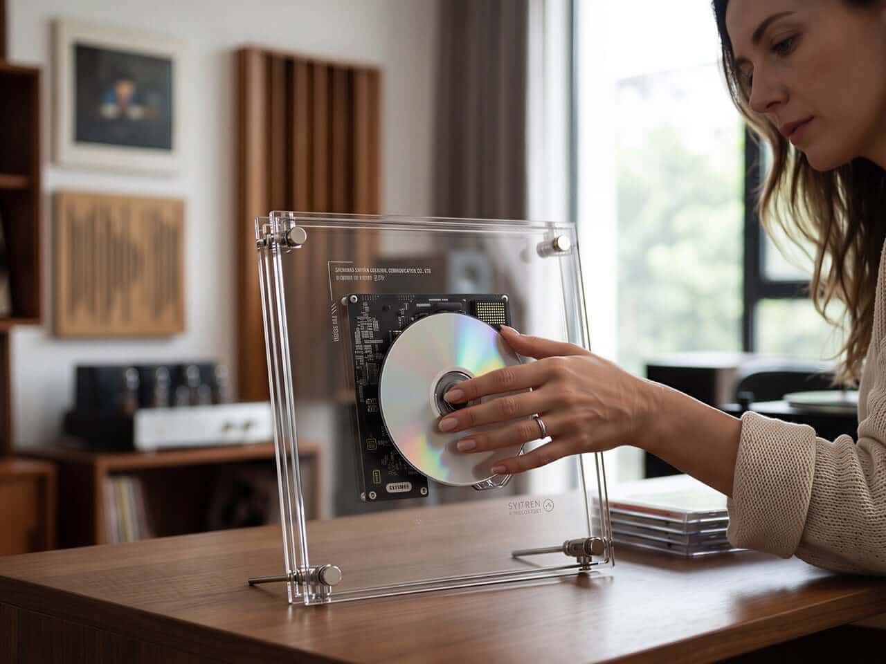 The slim profile and elegant form make the RM1 a stylish accessory for any room.