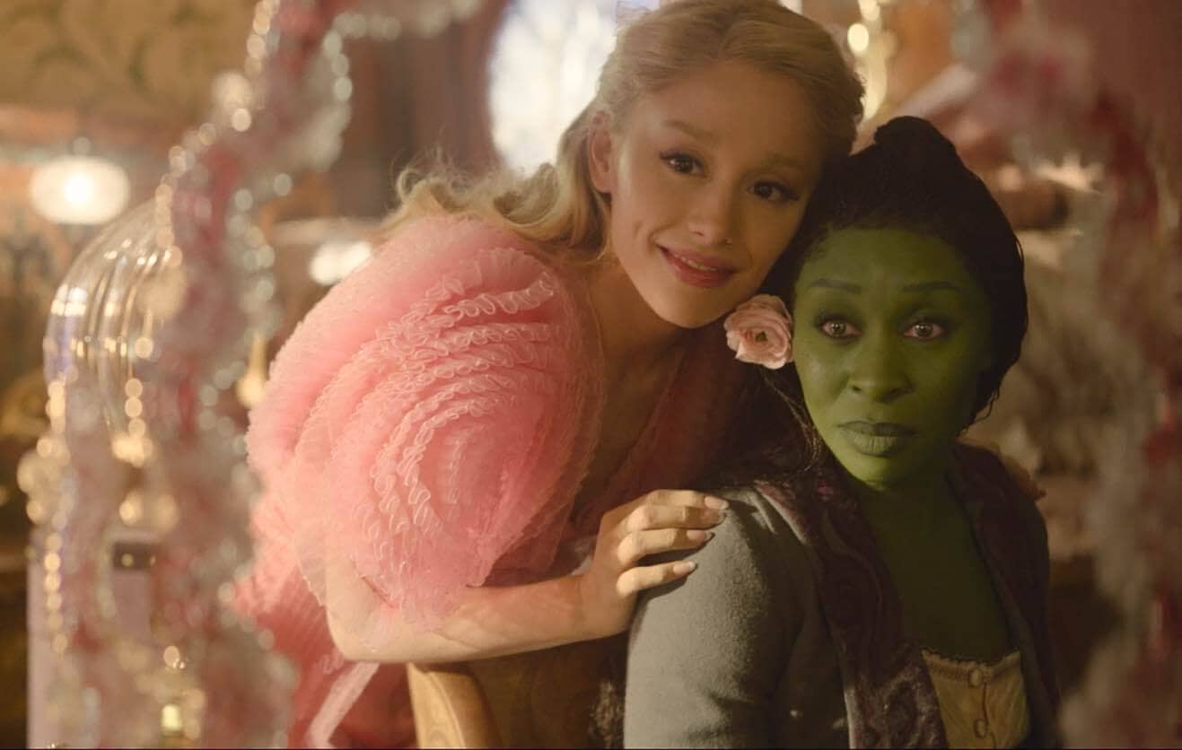 Wicked movie poster featuring Ariana Grande