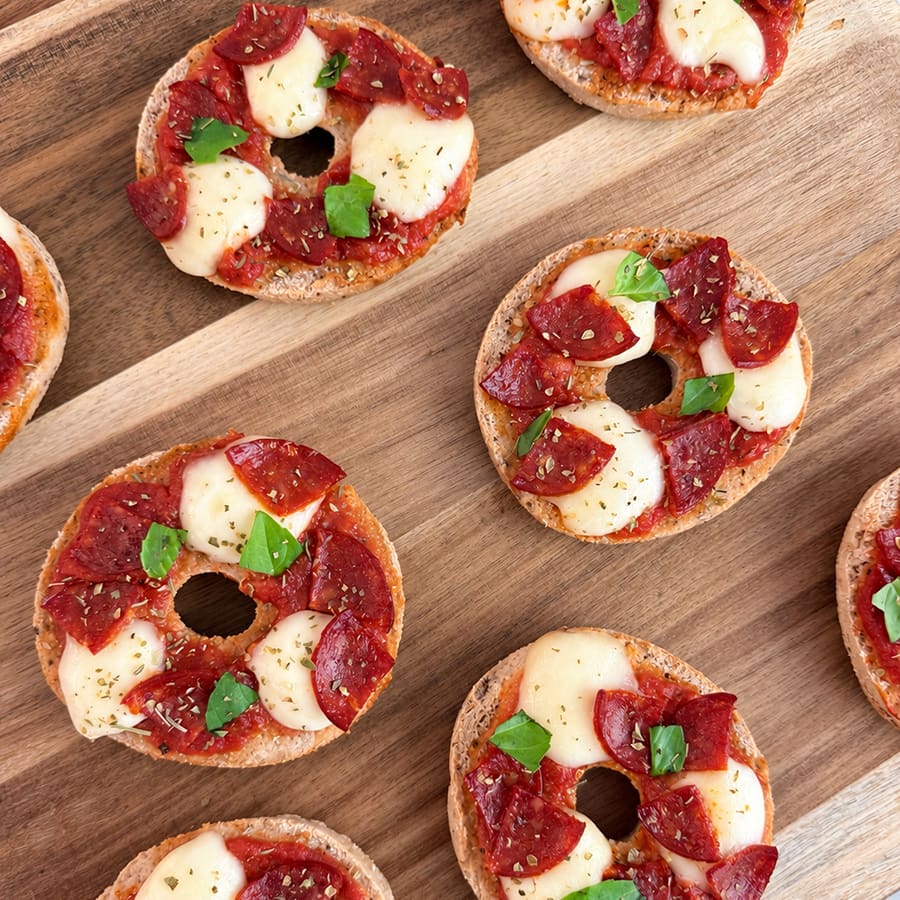 Bagel Pizza Bites - Score Big on Game Day!