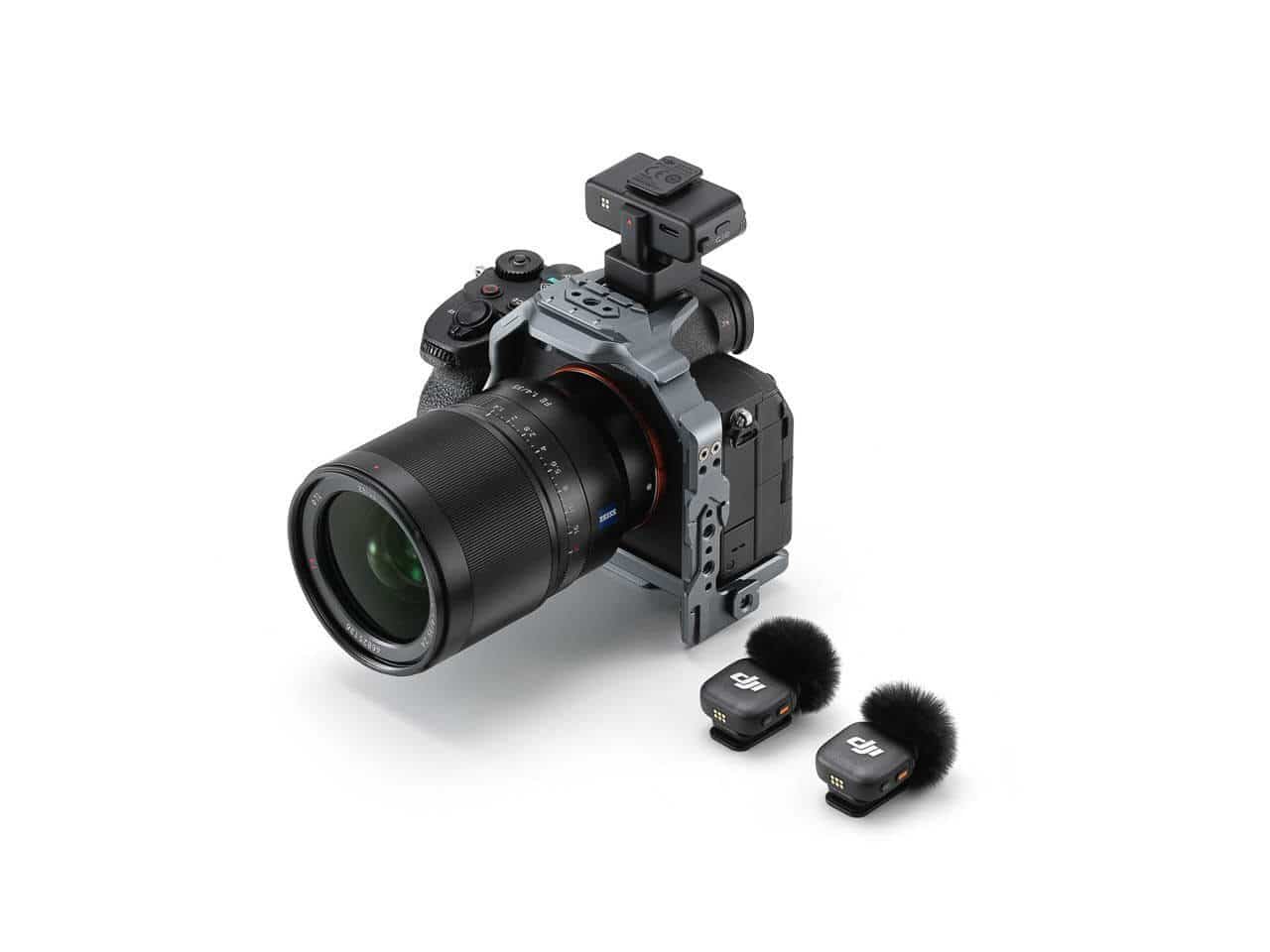 DJI Mic 3 transmitters in charging case