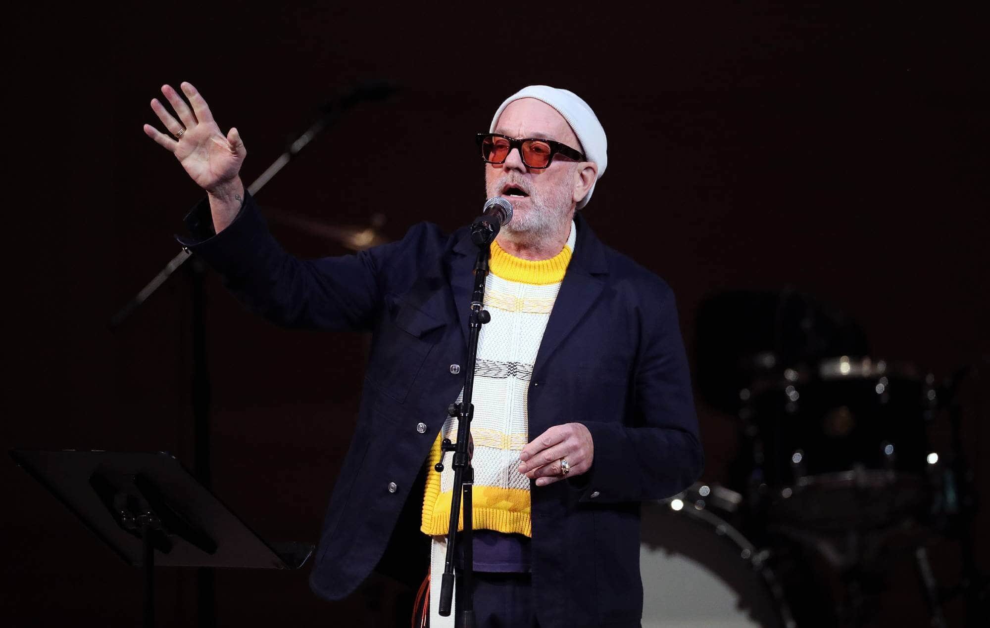 Michael Stipe performing in 2025