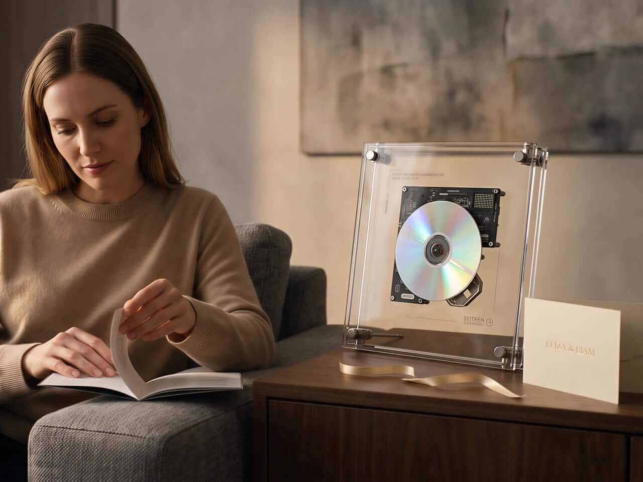 The warm LED matrix adds a cozy glow and visual feedback to your music experience.