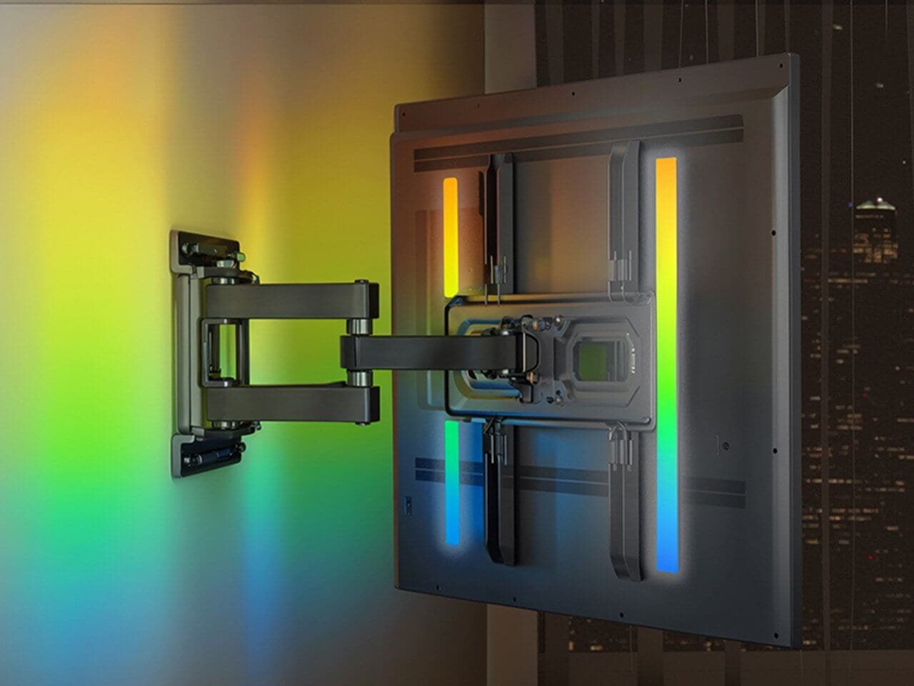 AuraFrame TV Mount with RGB lighting