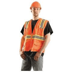 Orange hi-vis reflective safety vest