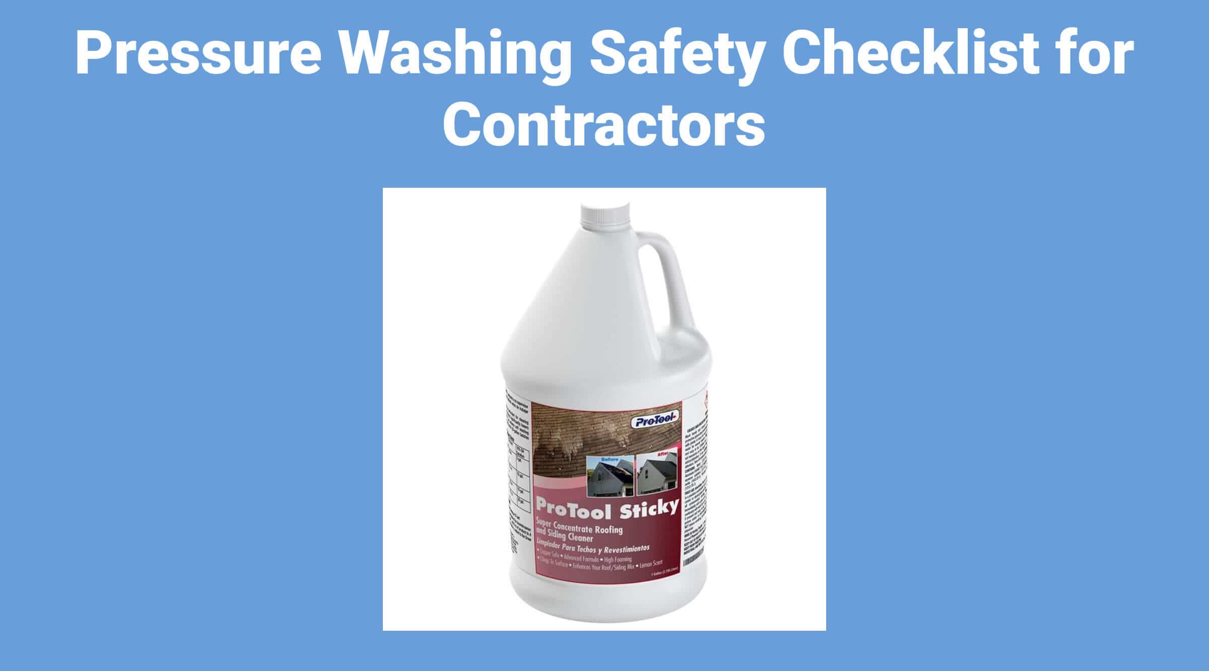 Pressure Washing Safety Checklist for Contractors