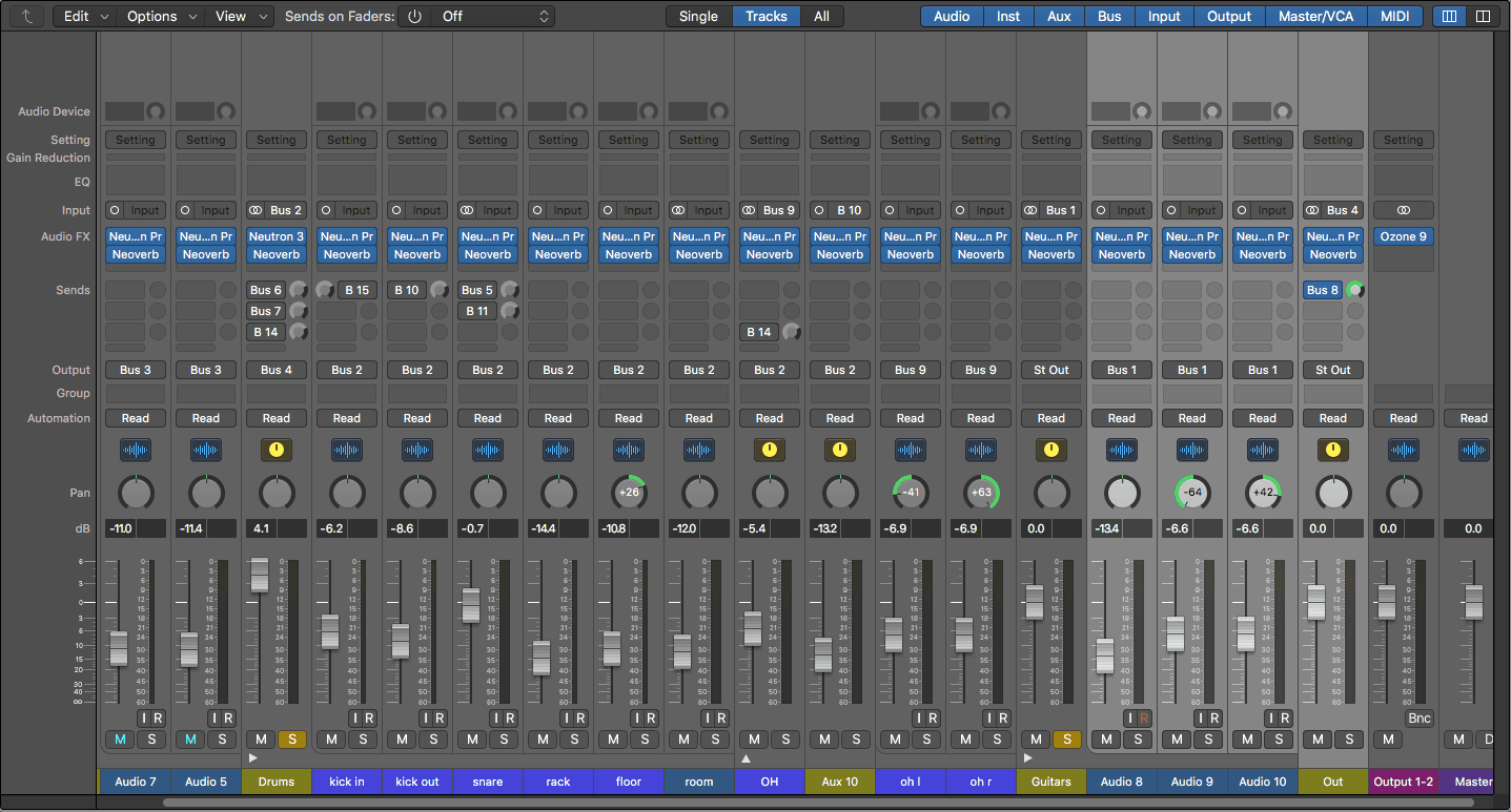 Putting reverb on too many tracks can overload your CPU