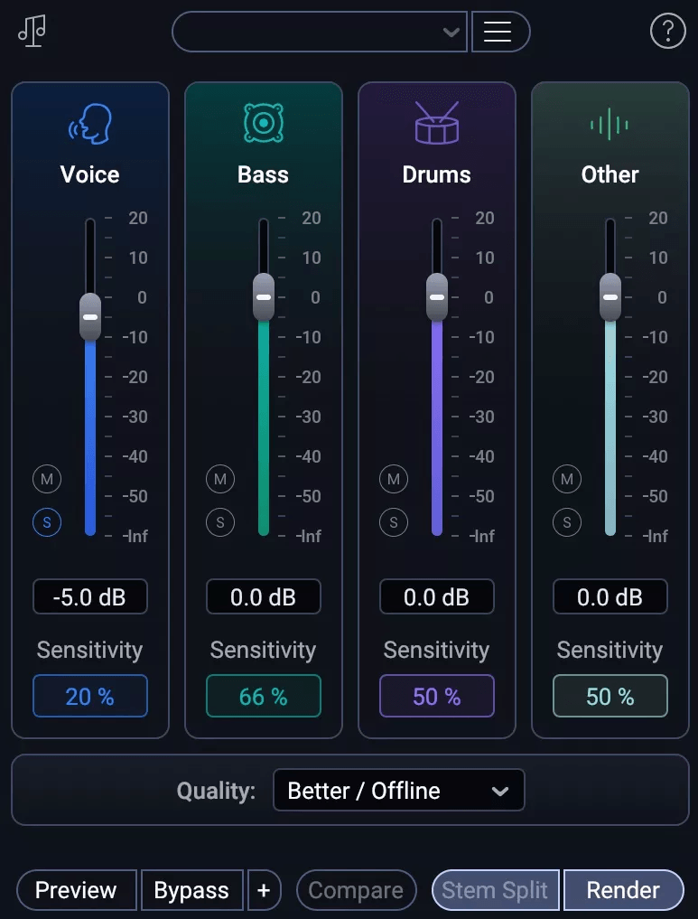 Music Rebalance in RX 12
