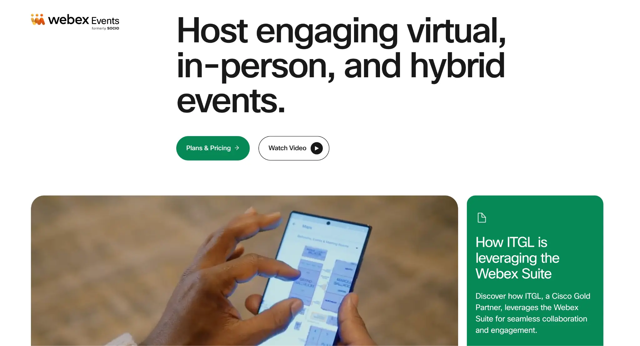 Webex Events: best for item ratings plus embedded survey tools