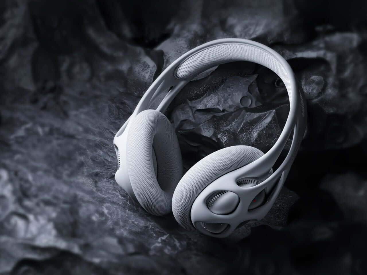 Dark tone render showcasing the alien and synthetic vibe of the design