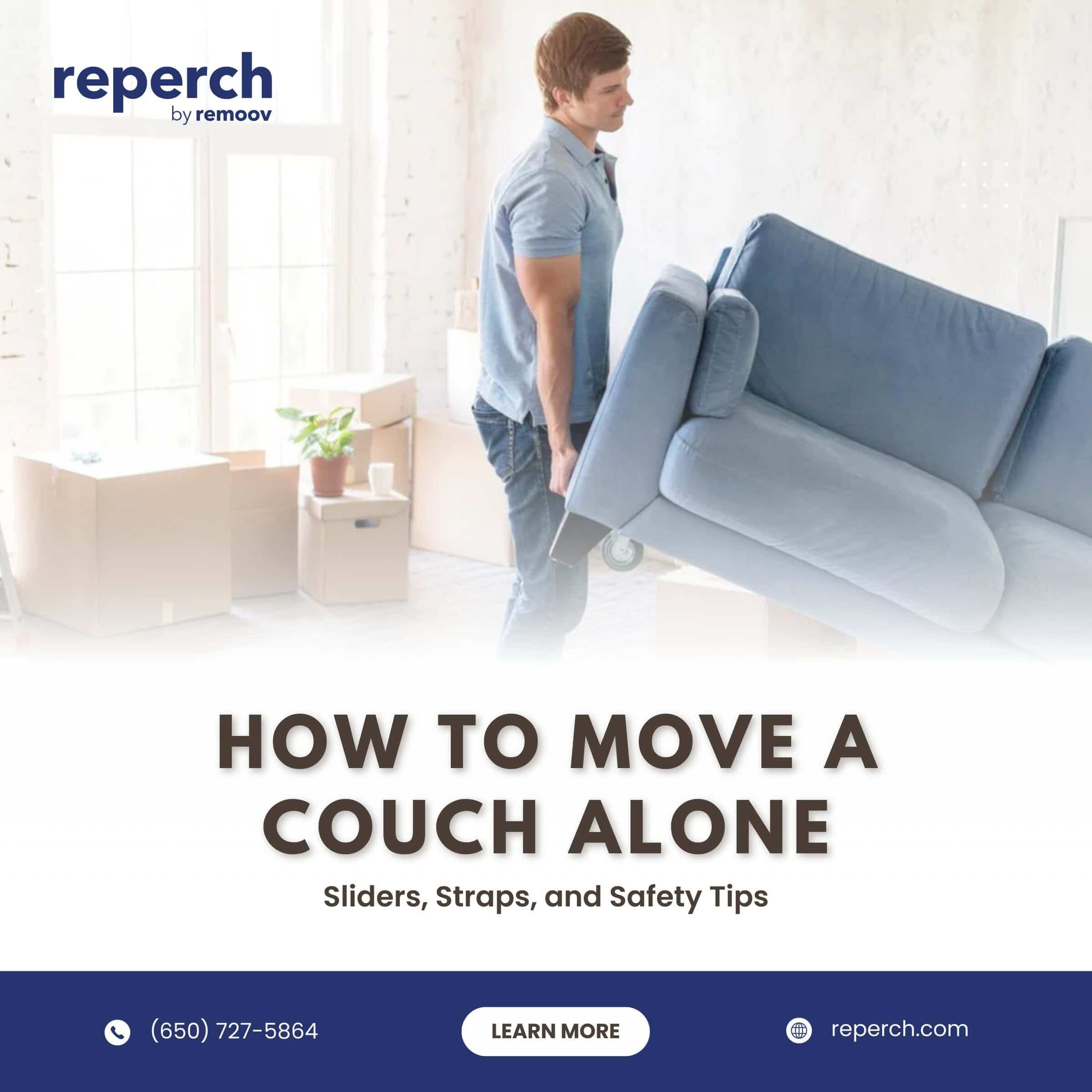 How to Move a Couch Alone: Sliders, Straps, and Safety Tips