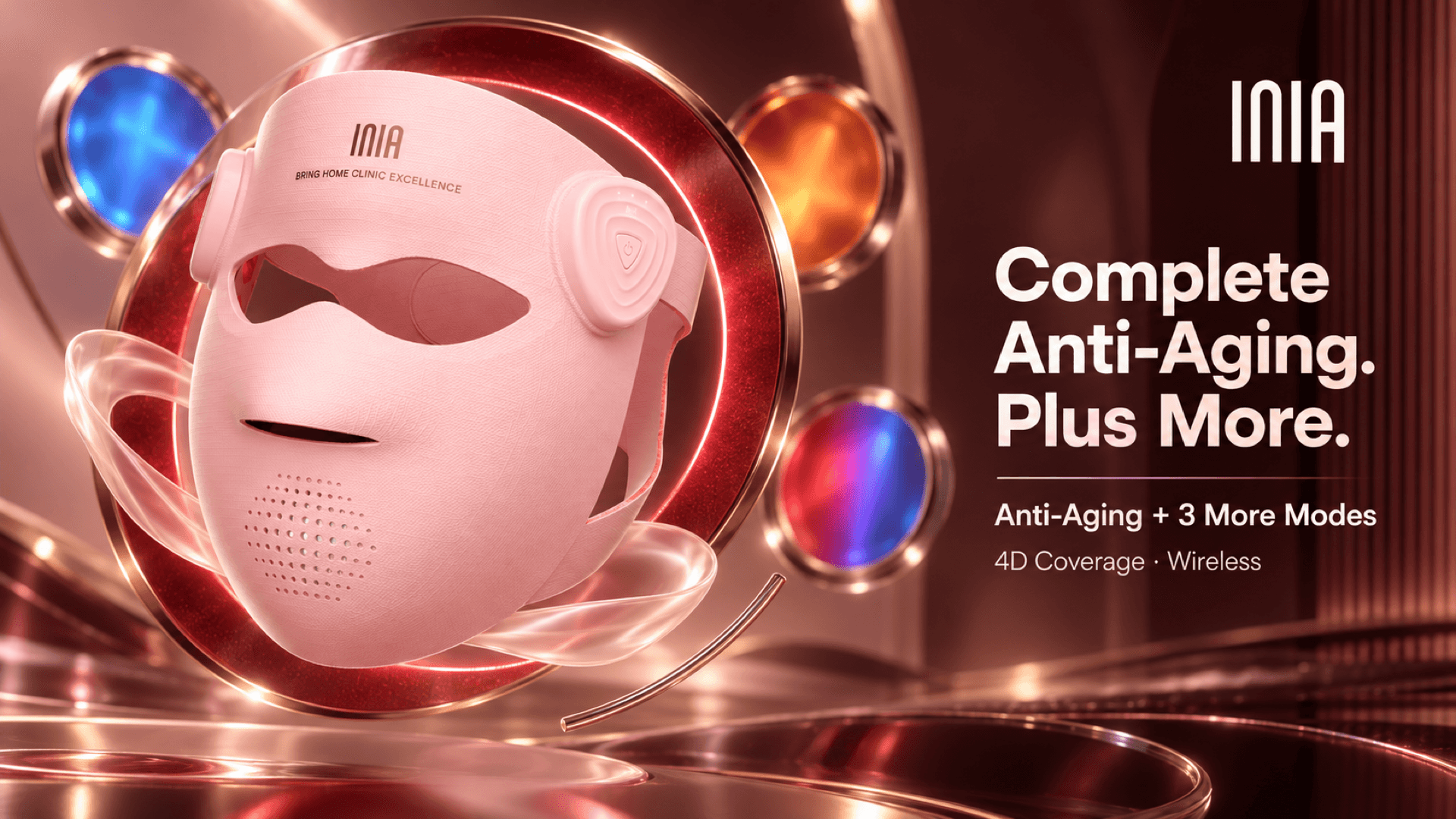 INIA GLOW 4D combines complete anti-aging with three additional goal-based modes