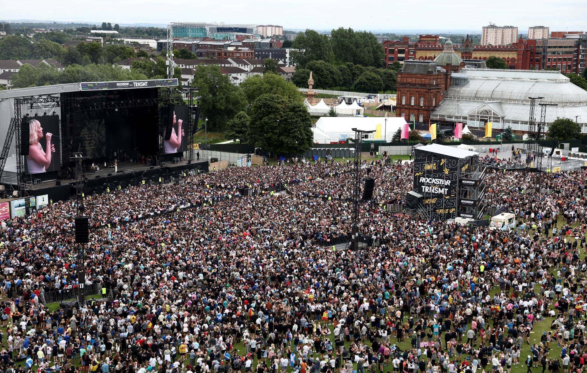 The buzzing atmosphere at TRNSMT Festival held at Glasgow Green.