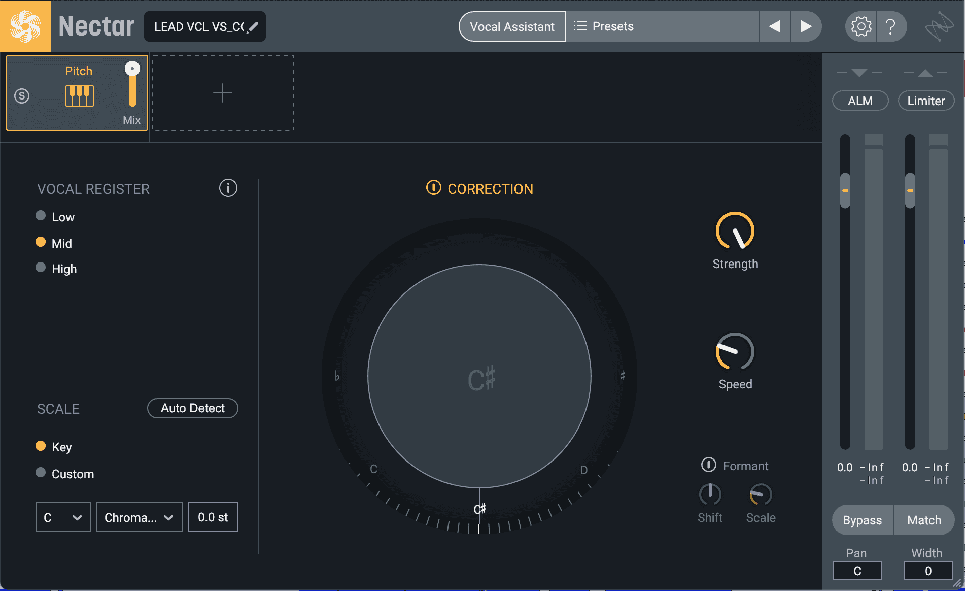 Nectar Pitch Correction module