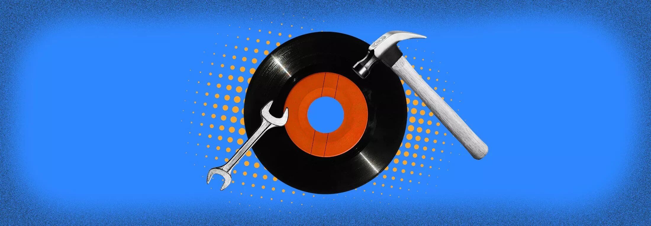 10 ways to fix a bad mix - vinyl record and tools