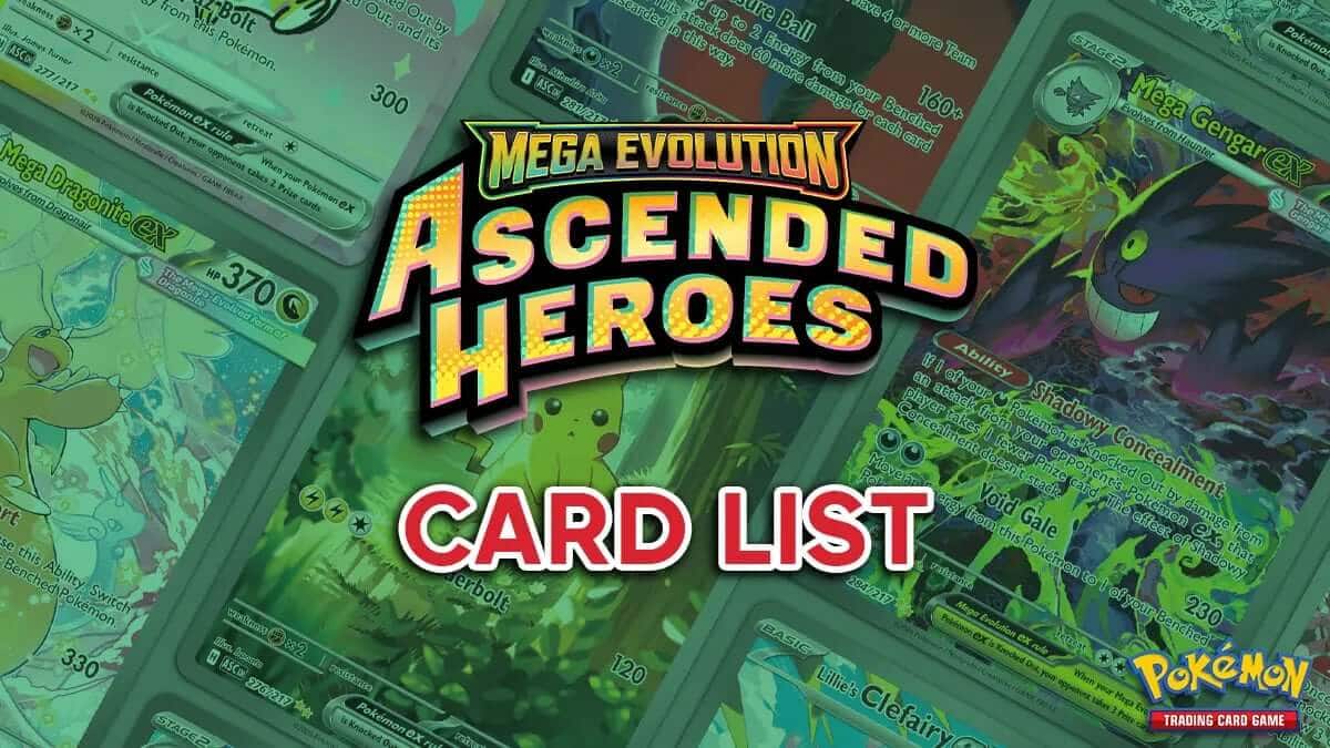 Ascended Heroes Card List - Pokémon TCG
