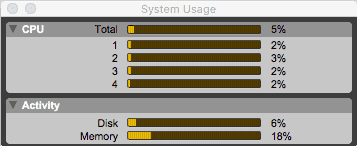 Pro Tools System Usage Menu