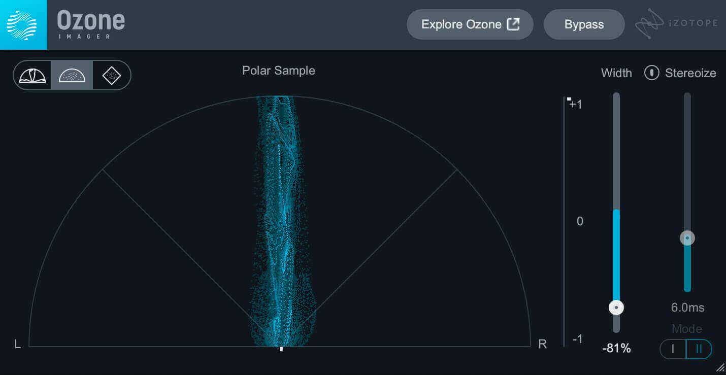 Use the free Ozone Imager plugin to narrow your pads