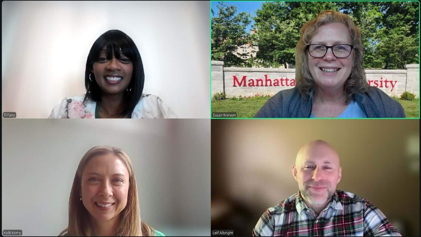 screenshot of four people in dissertation zoom meeting