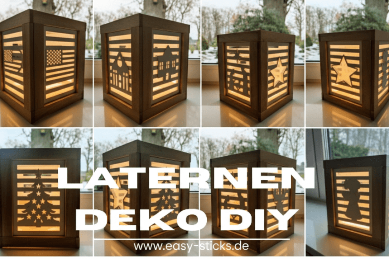 Laternen basteln aus Silikonformen mit Easy-Sticks
