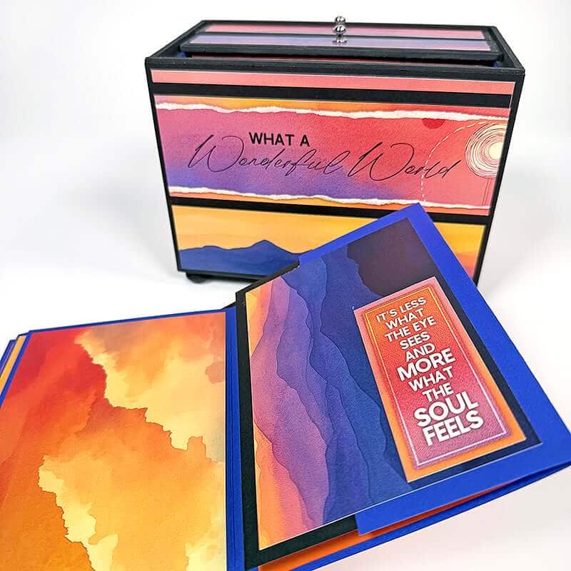 Create a Photo Drop Box featuring the Vista collection.