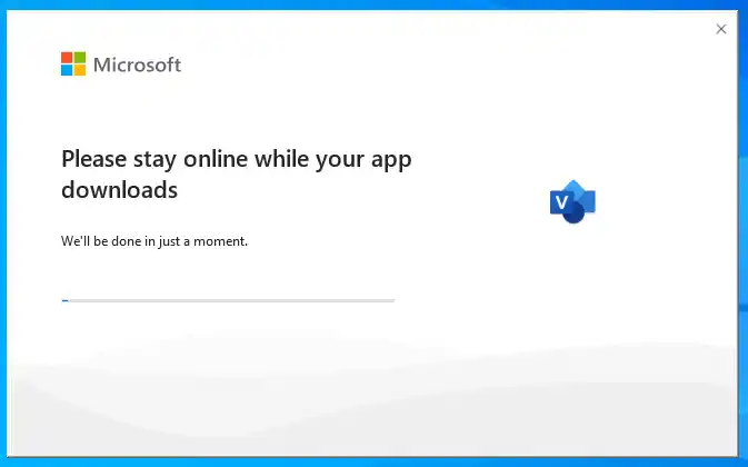 Microsoft Visio Professional 2024 installation screen