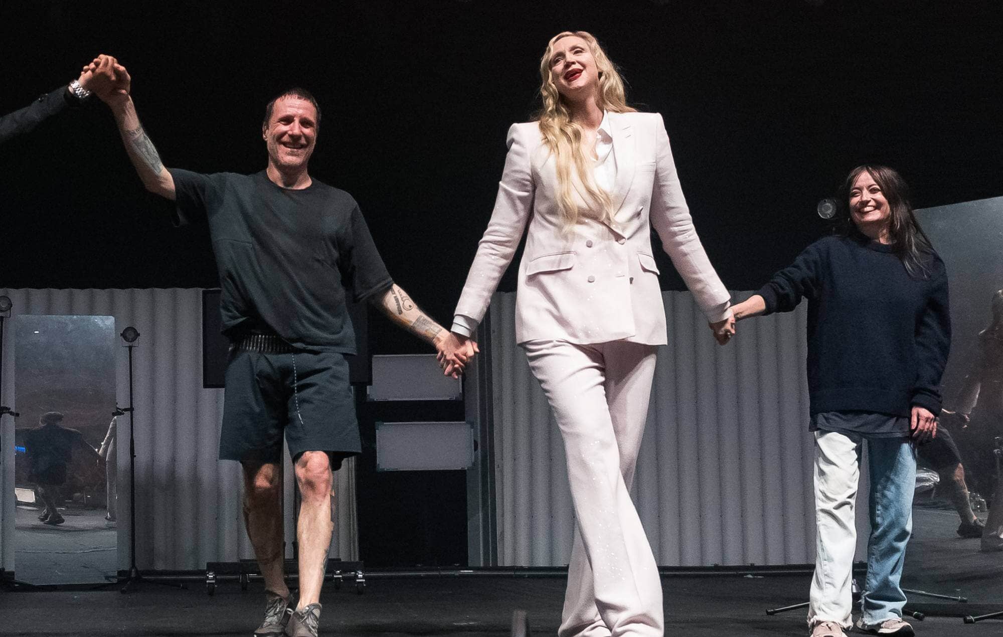 Sleaford Mods and guests performing at Brixton Academy