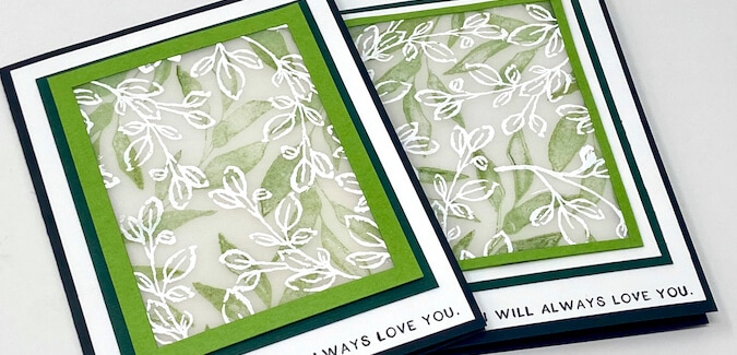 Double Stamped Vellum - Learn a new technique!