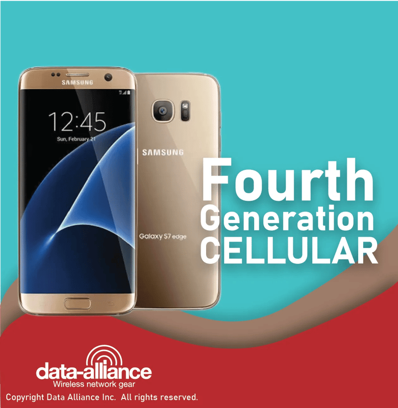 Fourth generation (4G LTE) broadband cellular network diagram