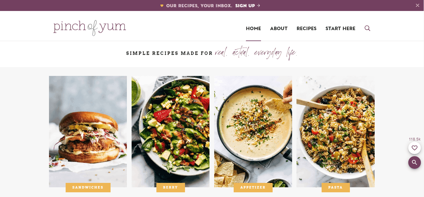 Highest Paid Food Bloggers pinch of yum