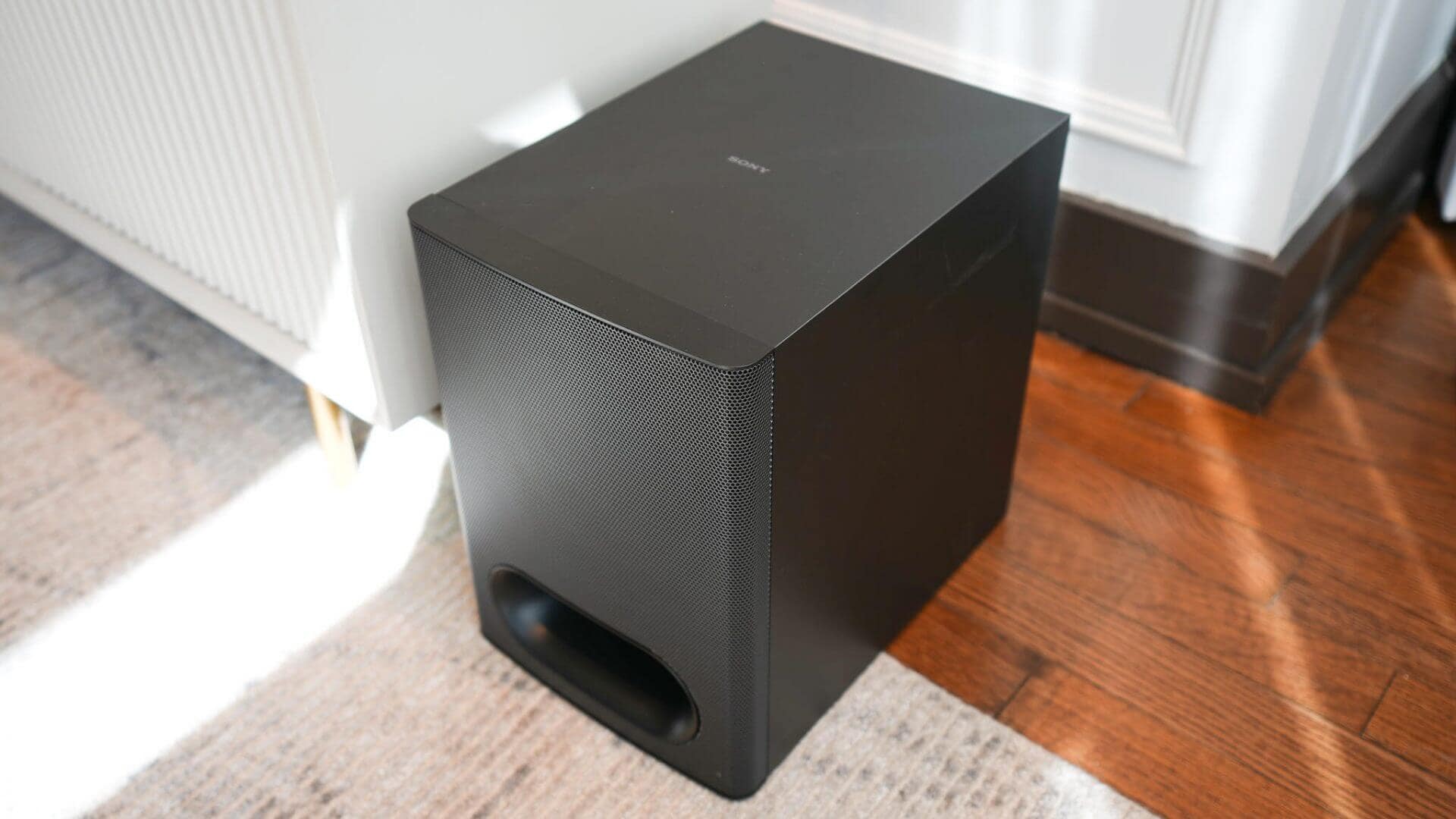 Soundbar's subwoofer placement for deep bass