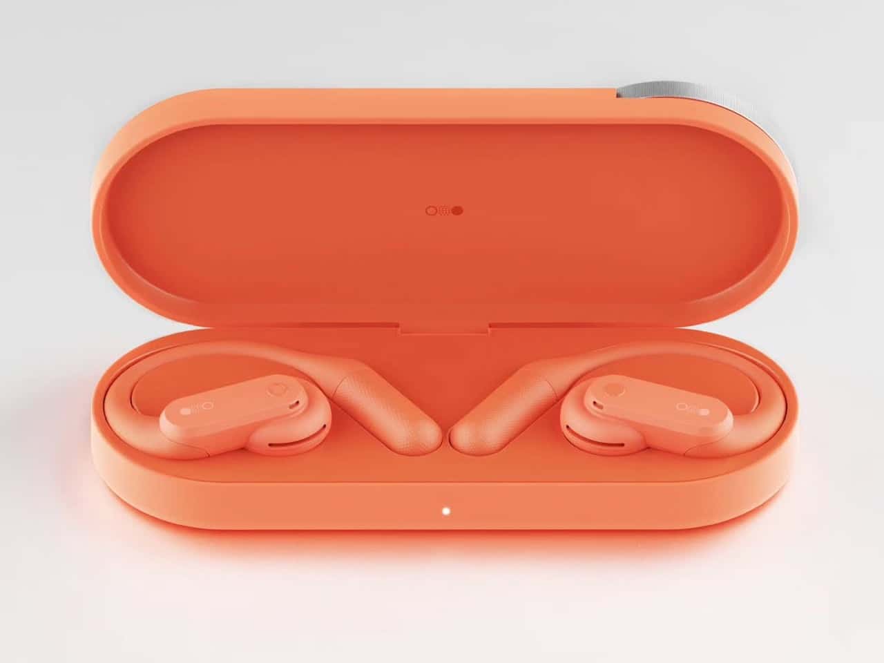 CMF Ear open concept shown in Coral and Light Grey