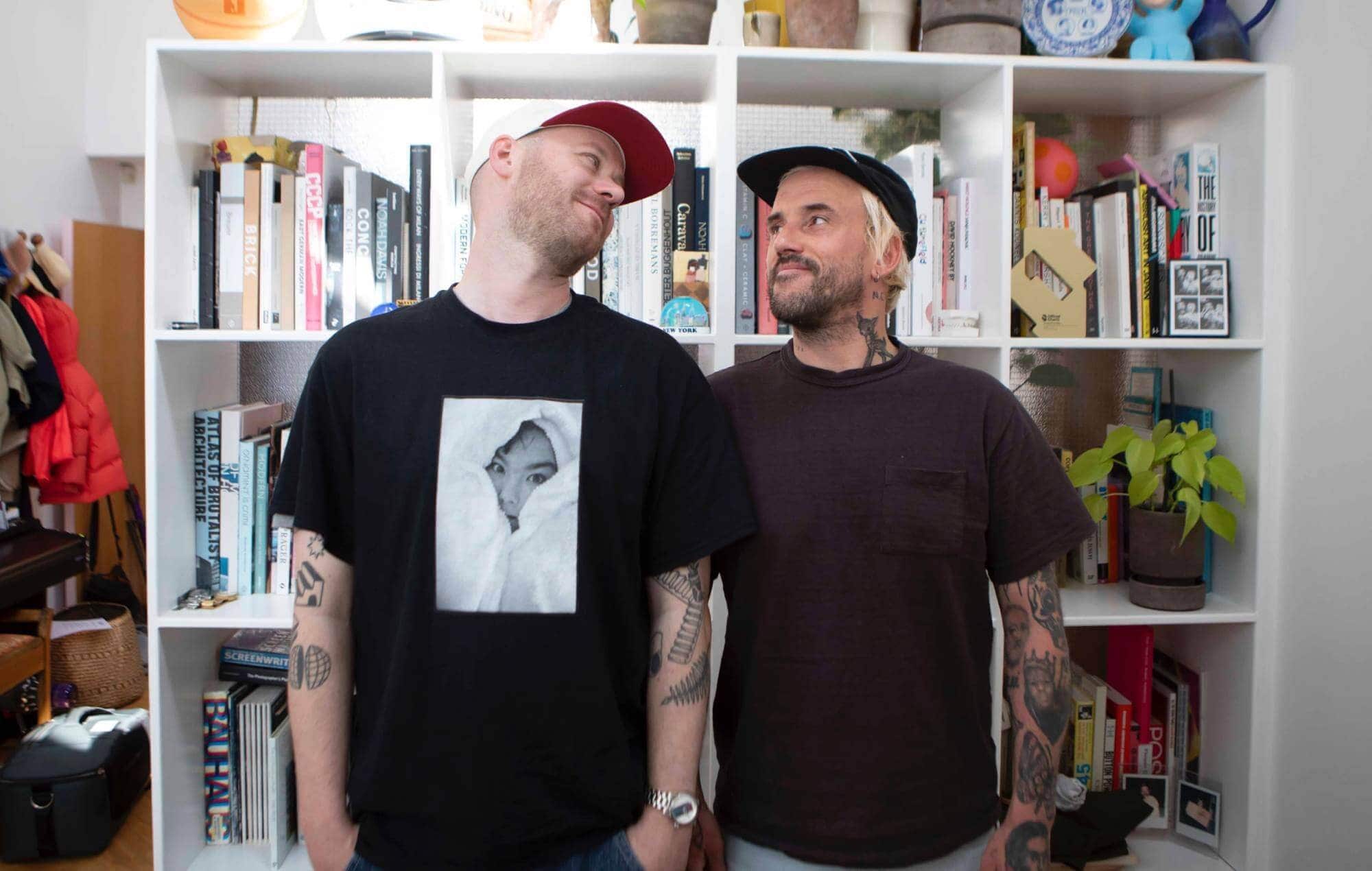 Joe Talbot with artist Penfold