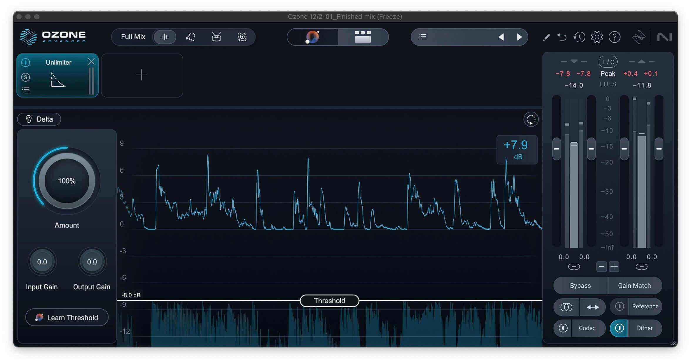 Using Ozone Unlimiter to restore dynamics