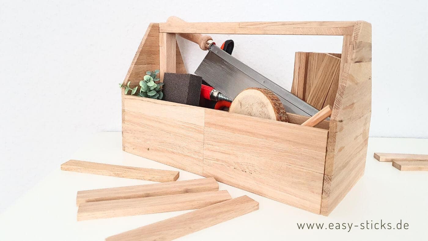 Werkzeugkiste für die Holzklötzchen aus Easy-Sticks