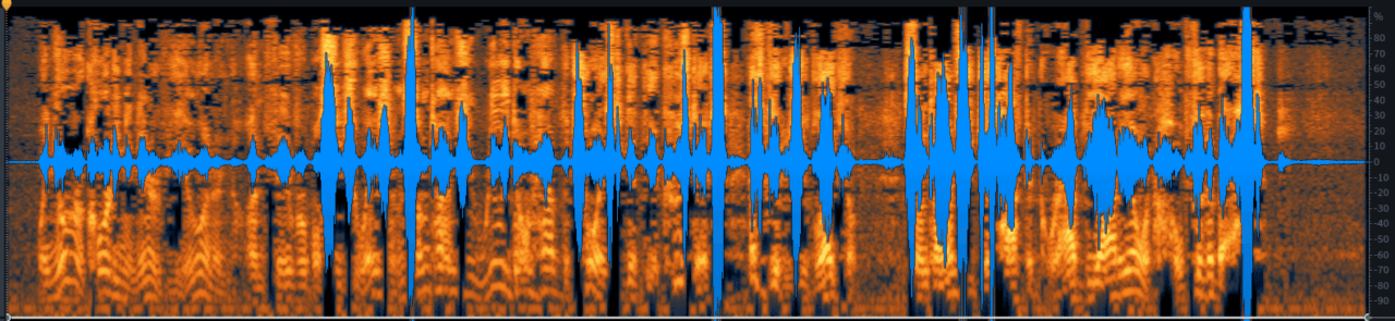 Original interview audio shown in RX spectrogram