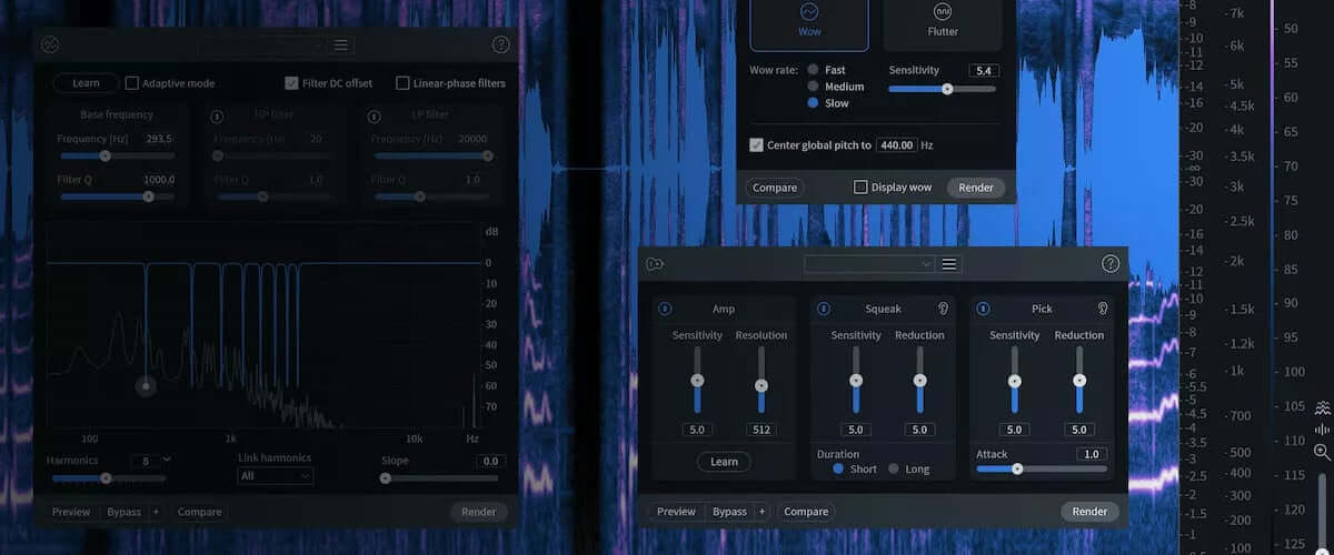 RX audio mastering