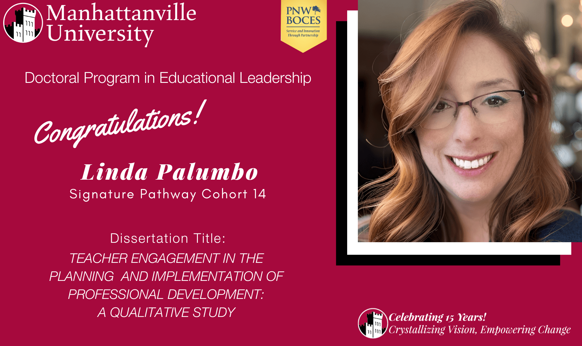 Successful Final Dissertation Defense - Congratulations to Linda Palumbo!
