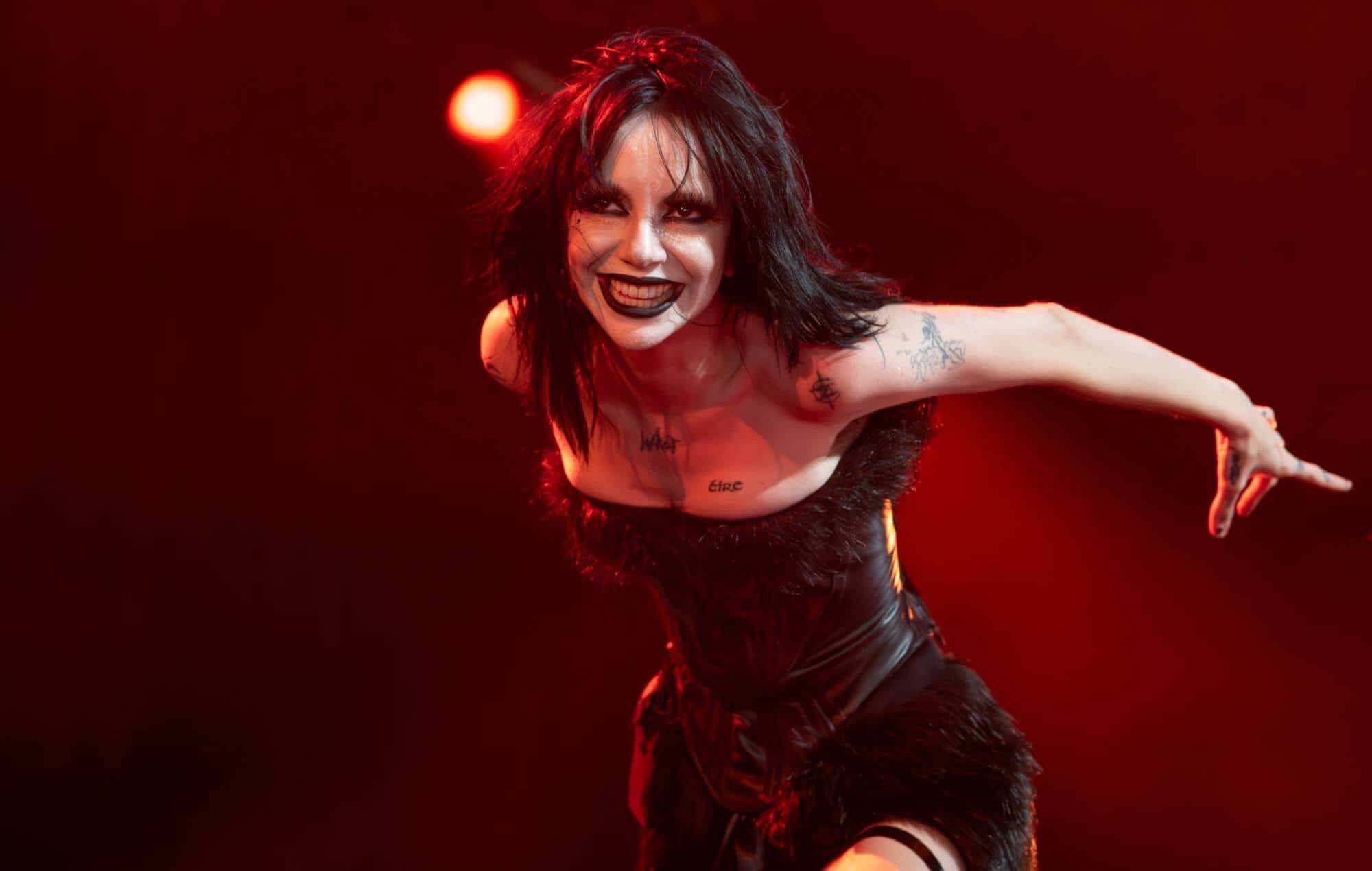 Bambie Thug performs on stage during the Lowlands Festival 2025 (Photo by Dimitri Hakke/Redferns)