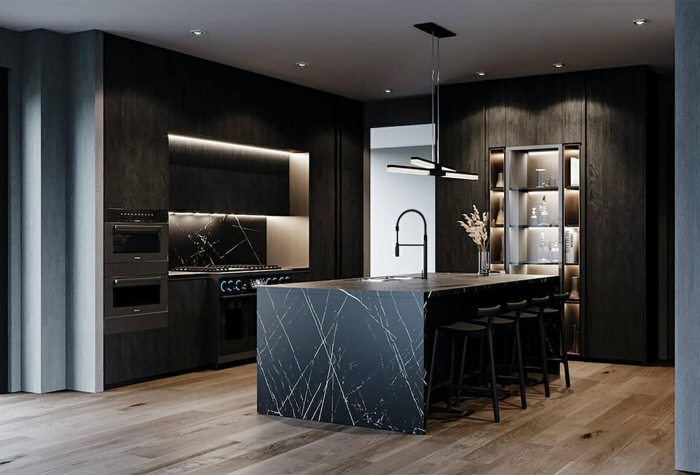 Transform Your Space With A Stylish Dark Kitchen; Get Yours