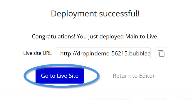 Bubble blog install step